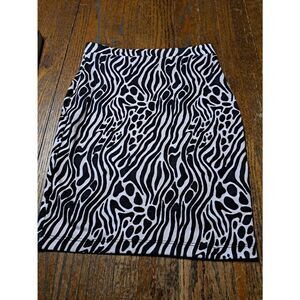 Size 0 ASOS Tan Black Zebra Animal Stripe Mini Micro Skirt